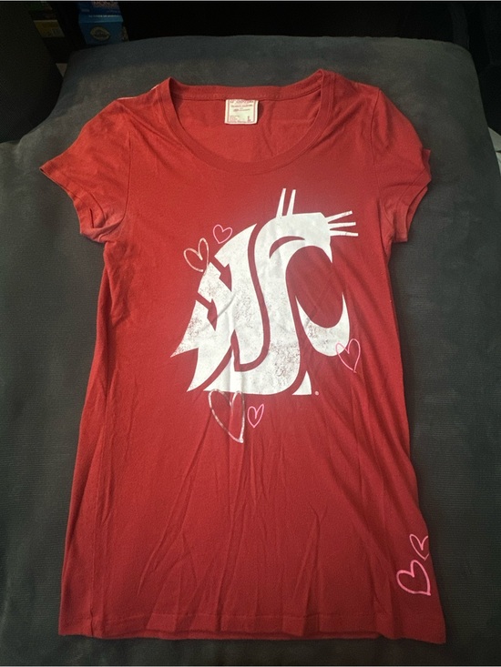 PINK Victoria's Secret Tops - Washington State Cougars Girls' Red Logo Tee